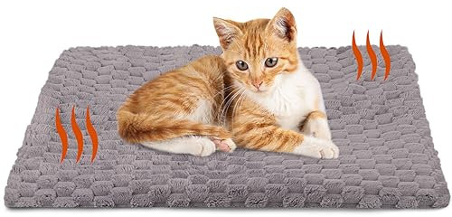 XIAPIA Selbstheizende Decke Katze & Hunde, Flauschig Selbstwärmende Katzendecke ohne Kabel, Wärmedecke Heizdecke ohne Strom, Washbar Thermodecke Katzenkissen