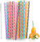 Redreo Lot de 25 pailles réutilisables, en plastique, avec brosse à paille, passent au lave-vaisselle, pailles pour smoothies, jus, cocktails, boissons chaudes
