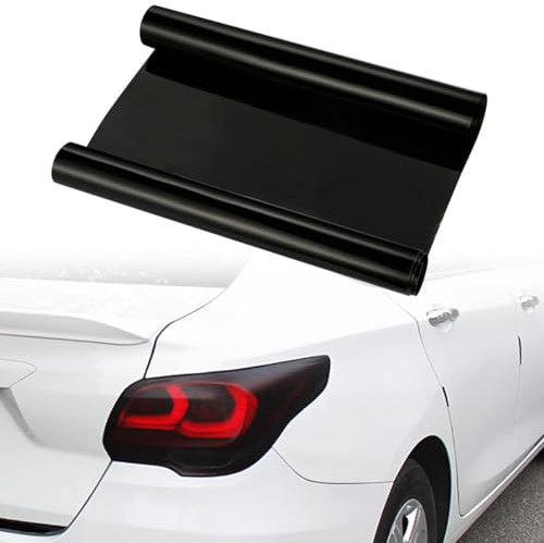 JGGQSY Scheinwerfer Folie für BMW Mini Cooper S R50 R52 R53 R55 R56 R57 R58 R59 R61, Auto Lichtfolie Selbstklebend Schwarz Matt PVC, für Fahrzeuglichtschutz und Stilverbesserung,C/30 * 1000