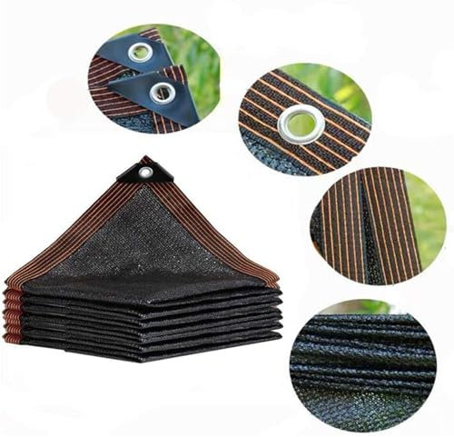 Malla de sombra para invernadero, 90 % tela de bloqueo solar con ojales, 2 x 4 m, ideal para plantas de jardín, tela de vela para patio, patio, piscina, sombra duradera para gallinero y uso al aire