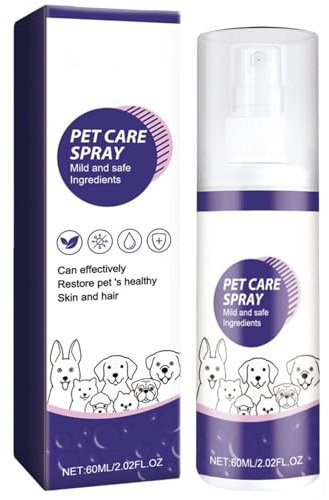 Wound Spray pour Chiens et Chats 60ml,Spray de Guérison des Plaies,Spray de Nettoyage pour Animaux de Compagnie,pour Animaux Ddomestiques,Pet Wound Spray,pour Le Nettoyage et Le Soin des Plaies