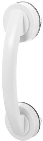 MUCKLILY Bathroom Grab Bars for Elderly and Disabled, Large White Thickened Non-Skid Shower Handrail Strong Suction Cup Support for Bathtub and Stair Safety