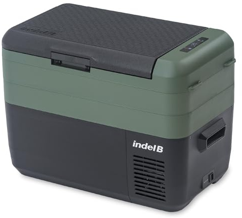 Indel B ITB52 Réfrigérateur Congélateur Portable à Compresseur, Capacité 52 Litres, pour Voiture, Camping-Car, Camion, 12/24V DC avec Prise Allume-Cigare