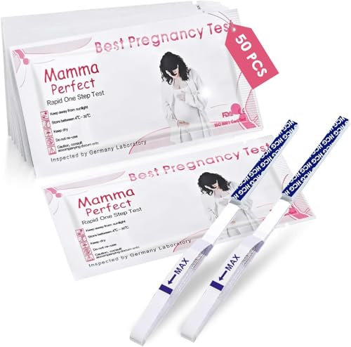 50 Pezzi Pregnancy Test Set, Test di Gravidanza Precoce, Test di Gravidanza Ultra Sensibile, Controllo rapido, Risultati Accurati e Affidabili, per uso femminile a casa