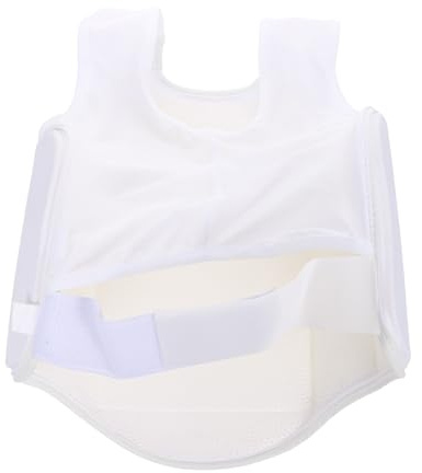 SOESFOUFU Gilet de Karaté pour Garçon et Filles en Polyester Blanc Fonction Protectrice et Design Épaissi Double Face pour Kickboxing et Sports de Combat