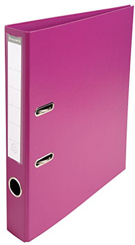 Exacompta 53547E Premium PP-Ordner Prem´Touch. 5 cm schmal DIN A4 Kunststoffbezug außen Papierbezug innen Rückenschild austauschbar Ringordner Aktenordner Briefordner Plastikordner fuchsia