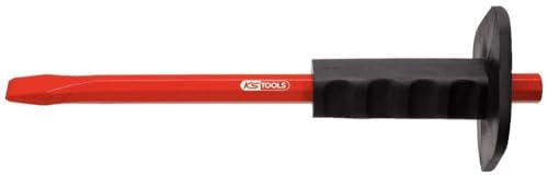 KS Tools 156.0537 Ciseau de maçon gamme chantier avec poignée de sécurité pare-coups