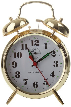 AcuRite 15605 Vintage Twin Bell Alarm Clock