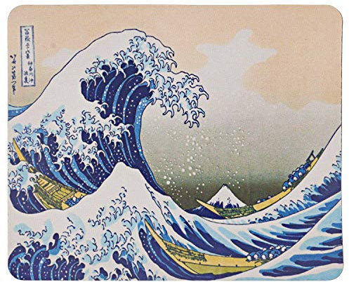 TRIXES Mauspad mit Motiv 'Die große Welle vor Kanagawa' von Katsushika Hokusai Mausmatte 21,6 cm x 17,8 cm
