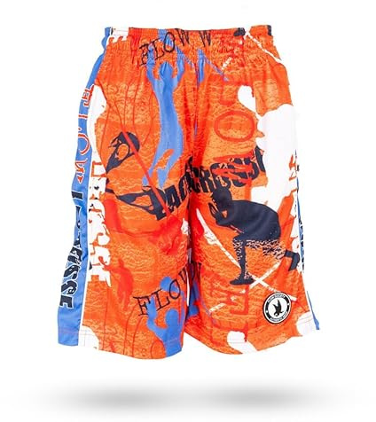 Flow Society Lacrosse Flow Attack Boys Shorts - Kids Athletic - Basketball - Baseball - Hockey - Football - Lacrosse - Orange