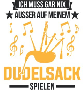 Dudelsack Notizbuch: Dudelsack Dudelsackspieler / 6x9 Zoll / 120 karierte Seiten