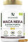 Maca Peruviana Nera BIO, 10 000mg al giorno | Estratto di radice di Qualità superiore | Equilibrio Ormonale, Energia, Benessere, | 120 Maca Capsule Vegane