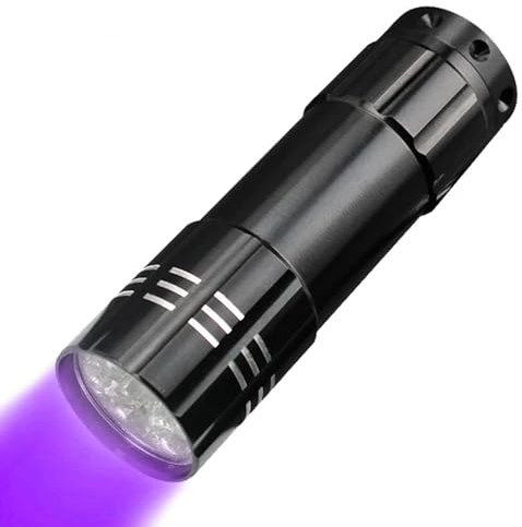 POCKETMAN Torcia UV 395 – 400 nm luce nera portatile Mimi torce ultraviolette zoomabili Torch Pet Urine Macchie Fluorescenti Rivelatore (1 PACK)