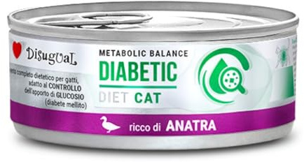 Disugual Dieta Latta Cibo umido per Gatti 12 Unità x 85 gr (Pato diabetico)