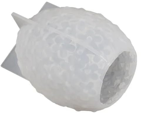 Feriany Moule à bougie en forme d' uf en silicone Catharanthus Savon Résine Moule à chocolat Gâteau L Installation facile Facile à utiliser