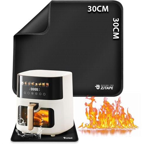 Alfombrilla resistente al calor - Alfombrillas de silicona ignífugas 30x30cm, Base ignífuga para encimeras de cocina, antideslizantes e impermeables para freidora de aire, cafetera