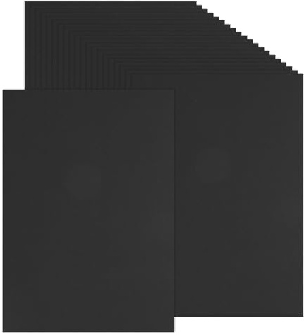 PATIKIL 50 ark färgat kartongpapper, A4 storlek 230 gsm tjockt kort lager tryckt färgat papper för gör-det-själv-hantverk scrapbooking korttillverkning festdekorationer, svart