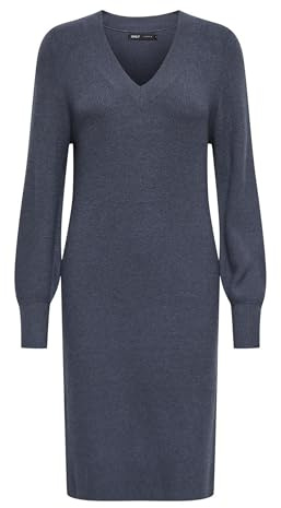 ONLY Onlkatia LS V-Neck Dress Knt, Ombre Blue, M Mujeres