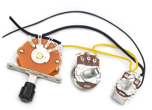 Elektriska Gitarrledningar Sele Kit Förkopplad gitarrkablage med push pull 500K spolsplitter 1 T1V 5 vägs