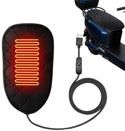Generico Per Sella Della Motocicletta - Cuscinetto Riscaldante Per Motocicletta | Motoslitta Riscaldato - Per Moto Da Cross Quad Motoslitta Viaggio Turismo Corsa Città E Moto Scooter