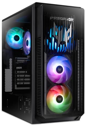 acer Predator Orion 5000 PO5-660 Desktop Gaming PC (Intel Core Ultra 7 265F | NVIDIA GeForce RTX 5070 Graphics | 32GB DDR5-6000MHz RAM | 1TB M.2 NVMe SSD | RGB Fans | 2.5Gbit LAN | Win 11) - Black