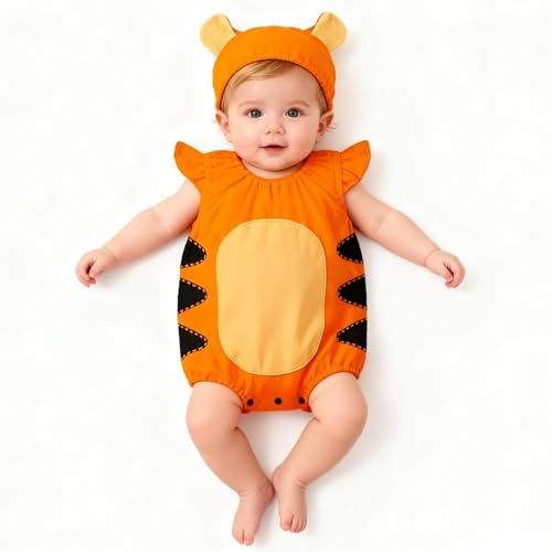 Beipegin Bidräkt för baby, pojkar flickor, ladybug, body sparkdräkt, nyfödd utklädnad, bikostym och hatt för storlek 0 till 9 månader