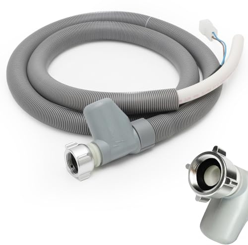 Manguera de entrada Aquastop Universal de 1,8 m para lavavajillas y lavadora – Compatible con Miele, Bosch, Siemens, AEG, Electrolux, Zanussi, Beko, LG, Samsung 10499862 7638500 7638501