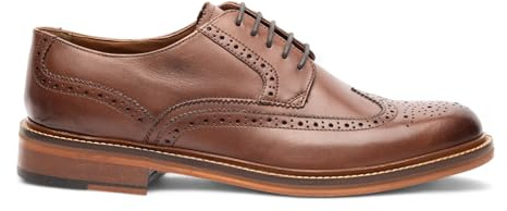 Chapman & Moore mäns brunt läder Derby Brogue Oxfordklänning kontor formella skor