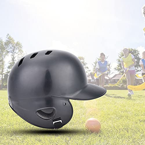 Hamwesh Casco de Bateo, Casco de Béisbol con Carcasa de ABS de Alto Impacto, de Bateo de Softbol con Correa Ajustable e Interior de Esponja Transpirable para Adultos, Jóvenes y Niños (Black)
