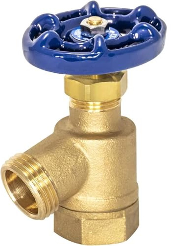 Eastman Bent Nose Garden Hose Valve, 3/4 in FIP x 3/4 in MHT, Brass, 20255