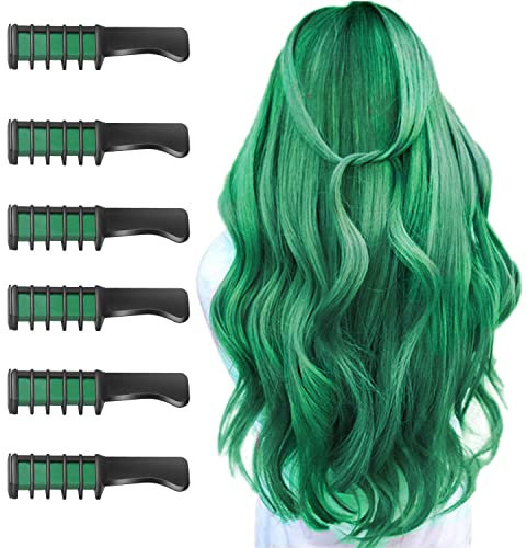 Hair Chalk for Kids Girls, MSDADA Temporary Hair Color Dye for Kids Gifts for Girls Age 6 7 8 9 10-12+Colour Hairspray for Birthday St. Patrick's Day Children's Day Halloween Party Cosplay DIY(Green)