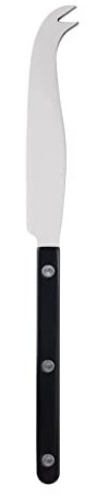 Sabre Paris | Couteau à fromage 24 cm Bistrot couleur Noir. Couvert en Acier Inoxydable. Efficace et élégant pour découper une large variété de fromages.