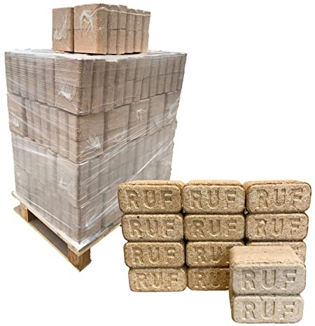 Feuerpracht Premium RUF Holzbriketts Halb-Palette 300KG (30x10KG) (Inkl. Qualitätsvideo)