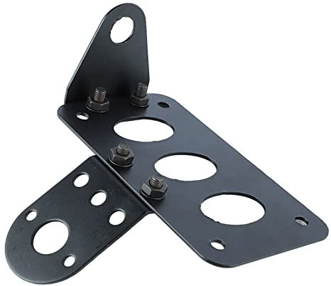 Side Mount License Plate Bracket Iron Construction Retro Number Plate Frame for Motorcycle