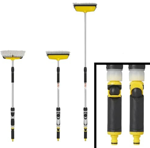 ProPlus Waschbürste mit Abstreifer Seifenspender und Teleskopstiel 92-148cm Wohnmobil