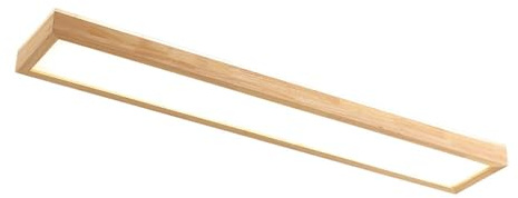 YESSRON Lámpara de Techo LED Moderna de Madera, Regulable con Control Remoto, Rectangular y Cuadrada de Madera para Cocina, Dormitorio, Sala de Estar, Pasillo y Entrada.