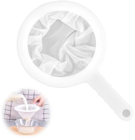 HABNI 1 Pcs Filtro A Setaccio, 400 Mesh, Setaccio Da Cucina, Colino Fine Di Nylon Con La Maniglia,Per Il Filtraggio Di Succhi, Oli, Latte, Caffè E Vino