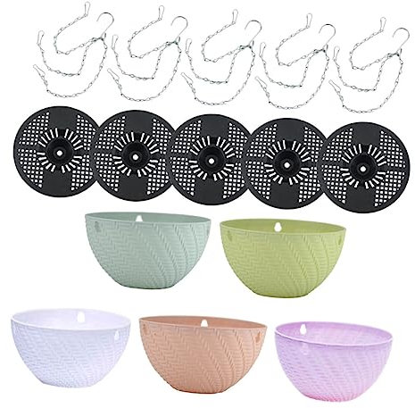 TOYANDONA 5pièces Pot De Fleurs Suspendu pour Chlorophytum Jardinière De Balcon Pot De Plantation Mural pour Plantes