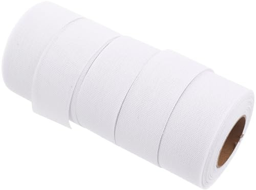 Veemoon Ruban Ourleur Thermocollant à Chevrons 3,5 Cm X 5 M, Rouleau de 5 Pièces en Polyester Blanc pour Ourlets Précis de Robes, Jupes et Pantalons, Bande Adhésive Couture Résistante