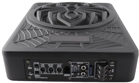 AOWINHIT 800 W Slim Under Seat Bil Subwoofer med Inbyggd Förstärkare och LED-lampor för Förbättrad Ljudupplevelse i Bilar (#1)