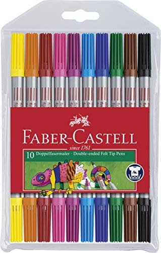 Faber-Castell 151110 - Doppelfasermaler, 10er Etui