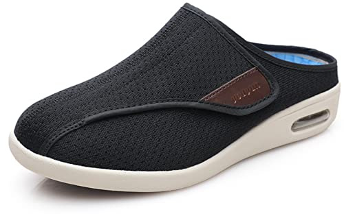 ASRJ Zapatos para diabéticos zapatos de ancho ancho para hombres pantuflas para artritis zapatos médicos ajustables anchos extra anchos ajustables zapatos para diabéticos ligeros y transpirables