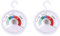 2 Pièces Thermomètre de Réfrigérateur, Thermometre Frigo Congelateur, Refrigerateur et Congélateur avec Cadran Coloré, Indicateurs de Zone de Température pour Conservation Alimentaire Sécurisée