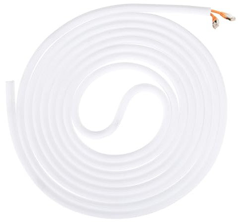 16.4 Ft Cord Protectors Chew from Pets, Flexible Cable Sleeve Management, Charger Protector, Cord Management Wall Hide Tv Cords, Cord Covers Ideal F for USB, Power, Audio and Video Cords, White