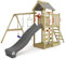 WICKEY Spielturm Klettergerüst MultiFlyer mit Schaukel & Rutsche, Outdoor Kinder Kletterturm mit Sandkasten, Leiter & Spiel-Zubehör für den Garten (Anthrazit)