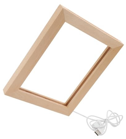 GLEAVI Glowing Wooden Photo Frame with LED Light USB Illuminated Picture Frame for Table Decoration for Bedrooms and Living Rooms Gentle Ambiance for Memorable Moments