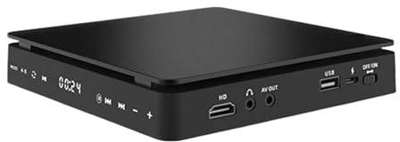 Lettore DVD Portatile Con Supporto Video HD 1080p, Cavo HD E Ingresso AV Collegato Tramite USB, Lettore CD VCD For Proiettori TV