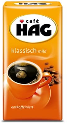 Cafe Hag Hag Café Filtre Classique Doux, 500 g de café moulu décaféiné