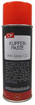 SDV Chemie Kupferpaste 3X 400ml Anti Seize Kupferpasten Spray Bremspaste bis 1200°C Kupferfett