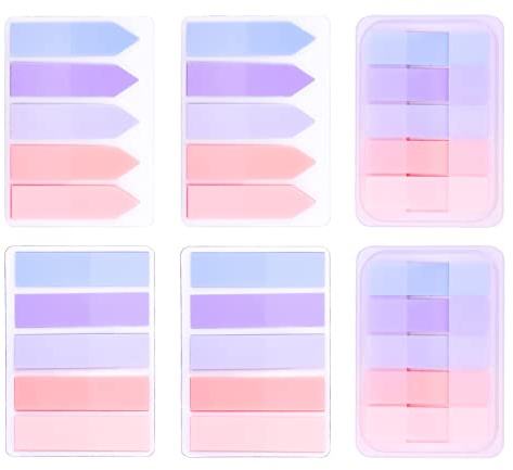 AIEX 600 Pcs Onglets d'Indexation Adhésifs, Onglets Adhésifs Inscriptibles Onglets d'Index pour Index de Lecture Dossiers de Fichiers Notes de Livre, Faciles à Enlever (Couleur Rose Violet)